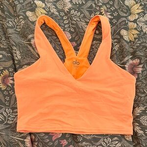 Alo Yoga Sports Bra Bright Neon Orange